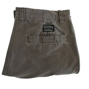 Columbia Outdoor Hiking Pants Men's 34 Gray Utility Pockets Straight Leg